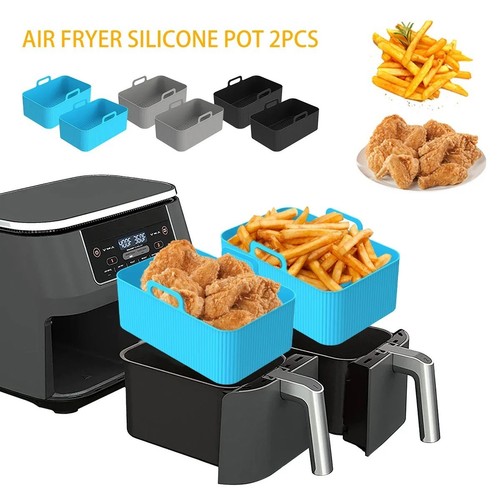 2pcs air fryer - fryer, silicone