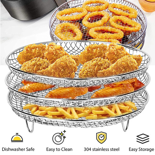 Tier round air fryer - fryer, rack