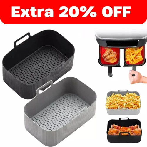 Large air fryer dual basket - 2x,